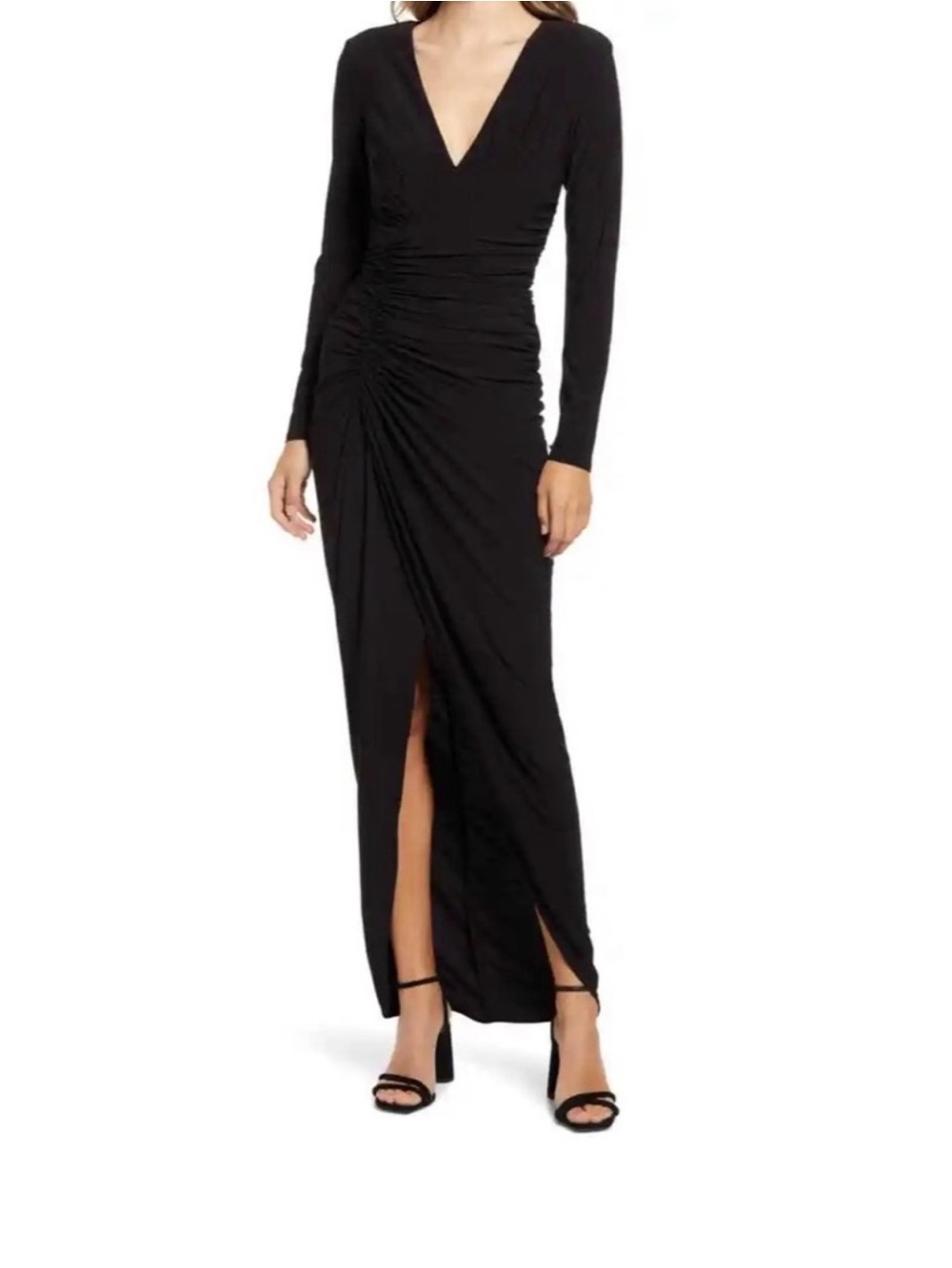 Vince Camuto Black V-neck Dress Size 4 - Picture 1 of 5